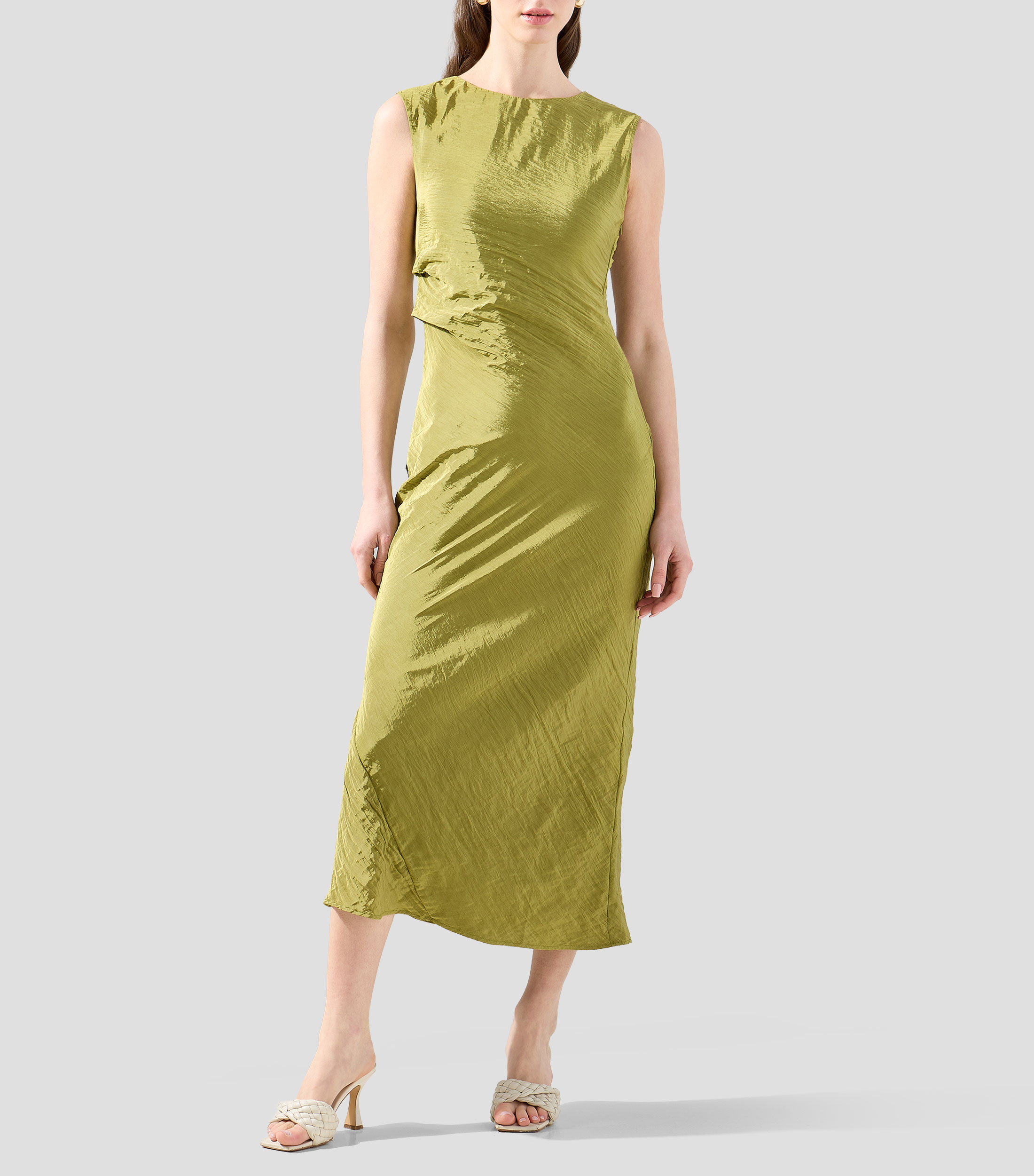 Vestido formal largo liso Mujer